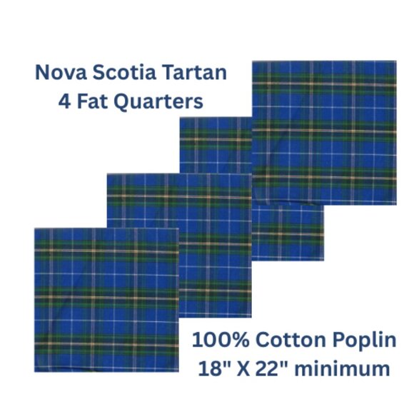 Nova Scotia Tartan Cotton Poplin Fat Quarters (4) - Picture 1 of 3